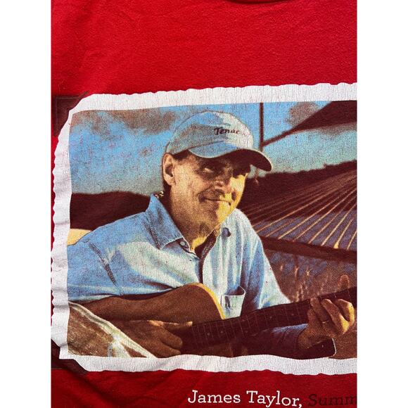 Womens James Taylor Tour Shirt Summer Concert 2008 Band Of Legends Tee M - Picture 3 of 10
